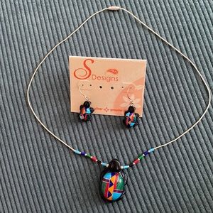 Sterling Silver Turtle necklace & earrings Set